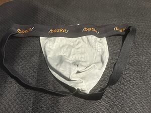 VTG New Bask-it underwear jock strap athletic mesh pouch gray Size XL